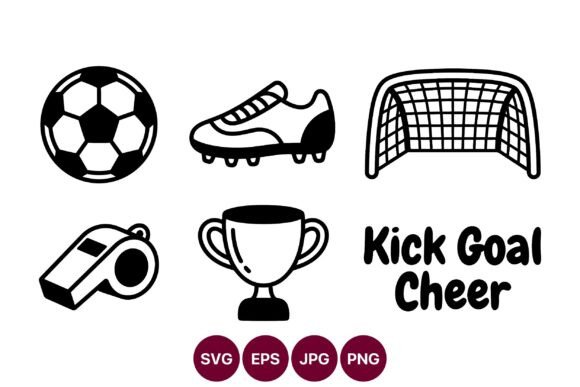A Bold Soccer Graphic Set for Small Business Branding