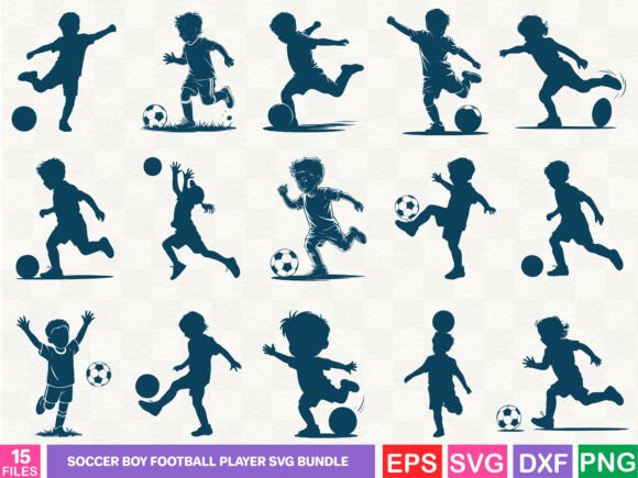 A Designer's Look at the Soccer Boy Football Player SVG Bundle