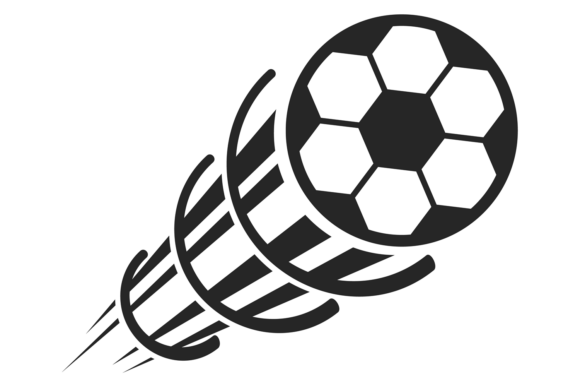 A Flying Soccer Ball Icon for Local Business Graphics