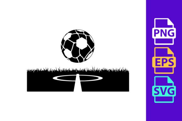 A Football Silhouette Graphic for Sporty Illustrations