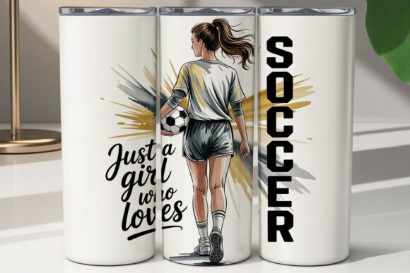 Evaluating the Soccer Girl Graphics Asset for Tumbler Wraps & Branding