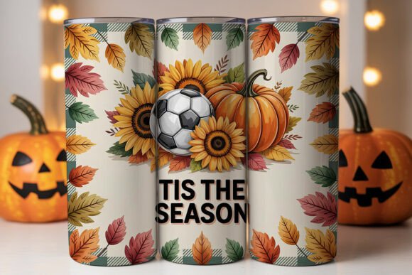 Fall Soccer Tumbler Design: Graphics for Tumbler Wraps