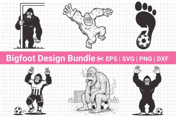 Funny Bigfoot Soccer SVG: A Graphic Asset for Craft-Driven Projects