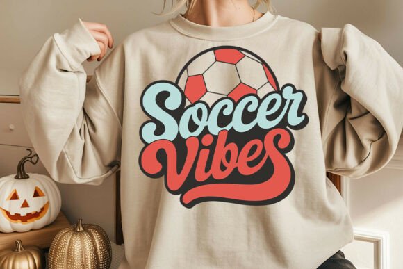 Retro Soccer Vibes SVG PNG Game Day Graphics & Crafts