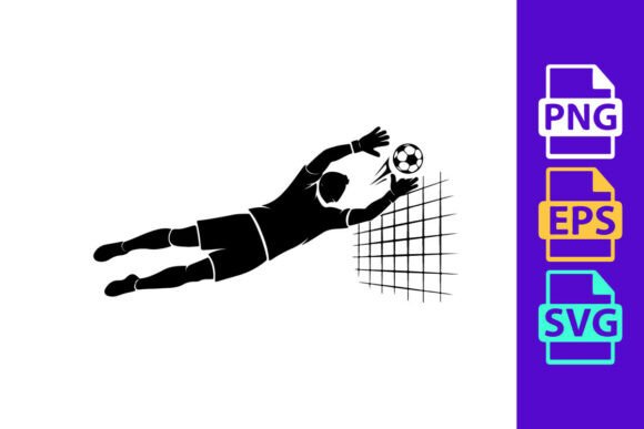 Scoring Goals with This Diving Goalkeeper Graphic
