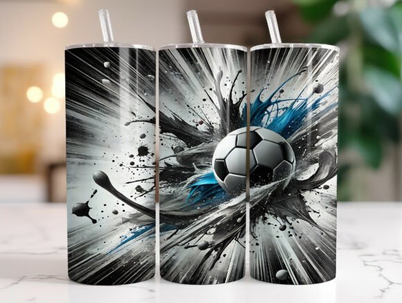 Shattered Soccer Ball Sports Tumbler PNG Graphics Review