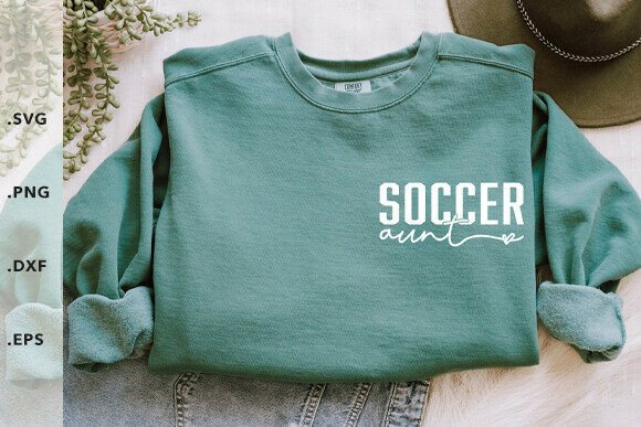 Soccer Aunt SVG DXF PNG EPS Embroidery Design Review