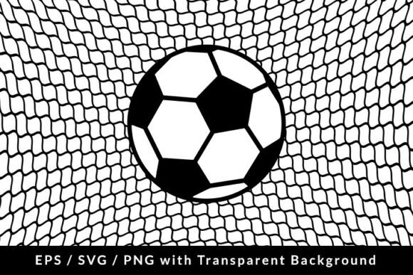 Soccer Ball Hitting Goal Net: Premium Graphics & Illustrations