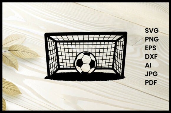 Soccer Goal Silhouette Graphics for Crafts Brands