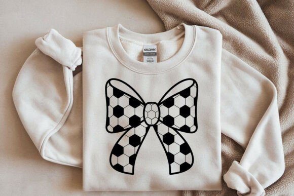Soccer Ribbon Bow Svg, Coquette: Graphics & Crafts