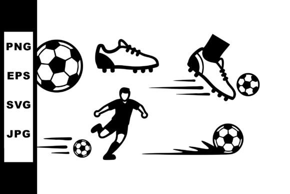 Soccer Silhouette Graphics: Dynamic Sports Illustrations